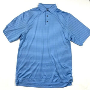 FootJoy Mens Stripe Golf Polo Shirt Blue Size XL